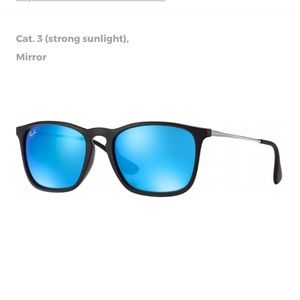 Ray Ban Chris Mirrored Lens Sunglasses